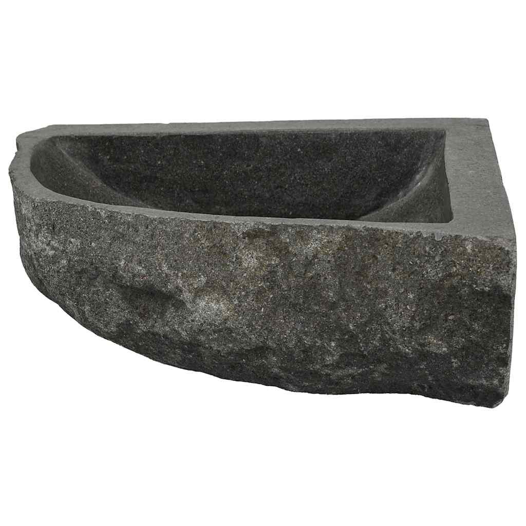 Wall Hung Corner Basin Grey (30-37) x (30-37) x 12 cm