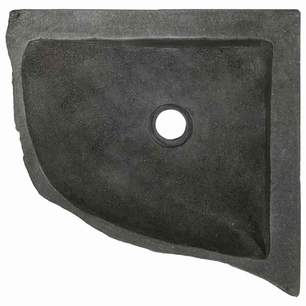 Wall Hung Corner Basin Grey (30-37) x (30-37) x 12 cm