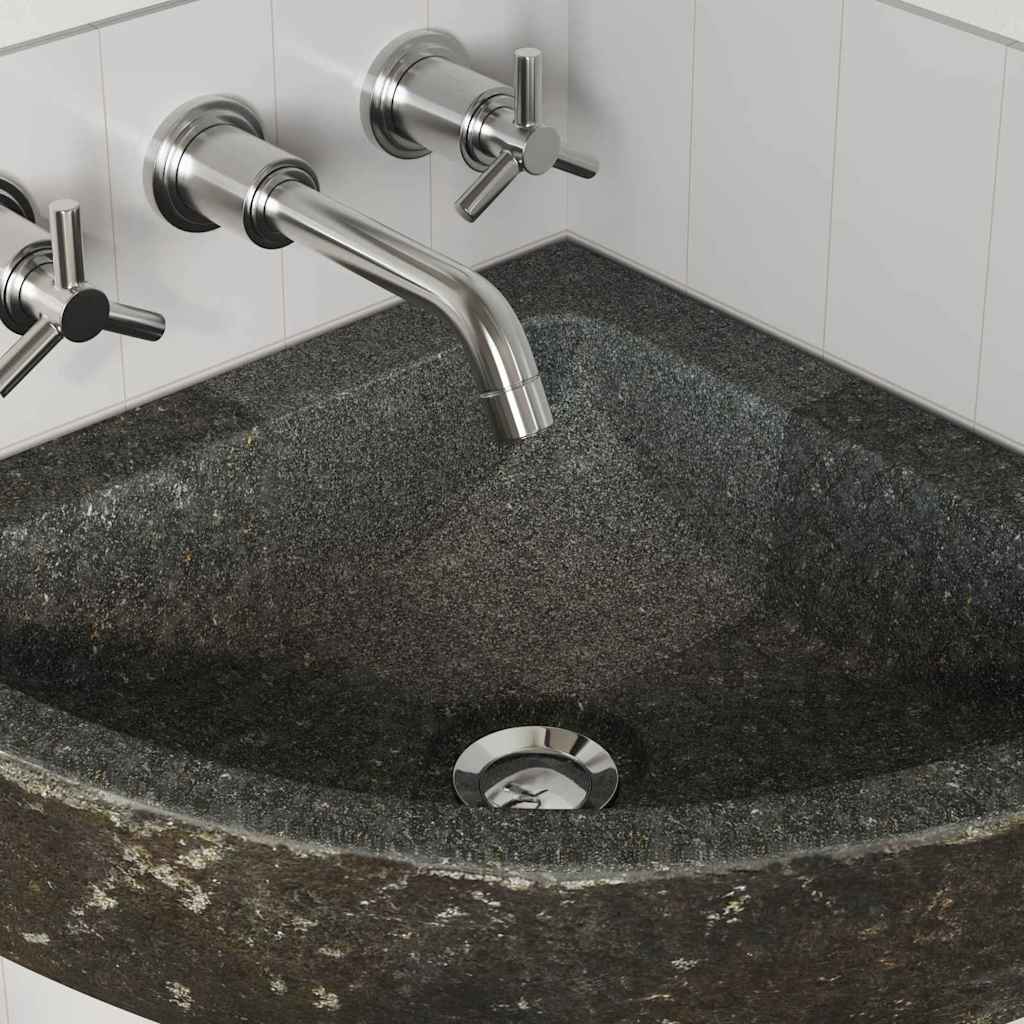 Wall Hung Corner Basin Grey (38-45) x (38-45) x 12 cm