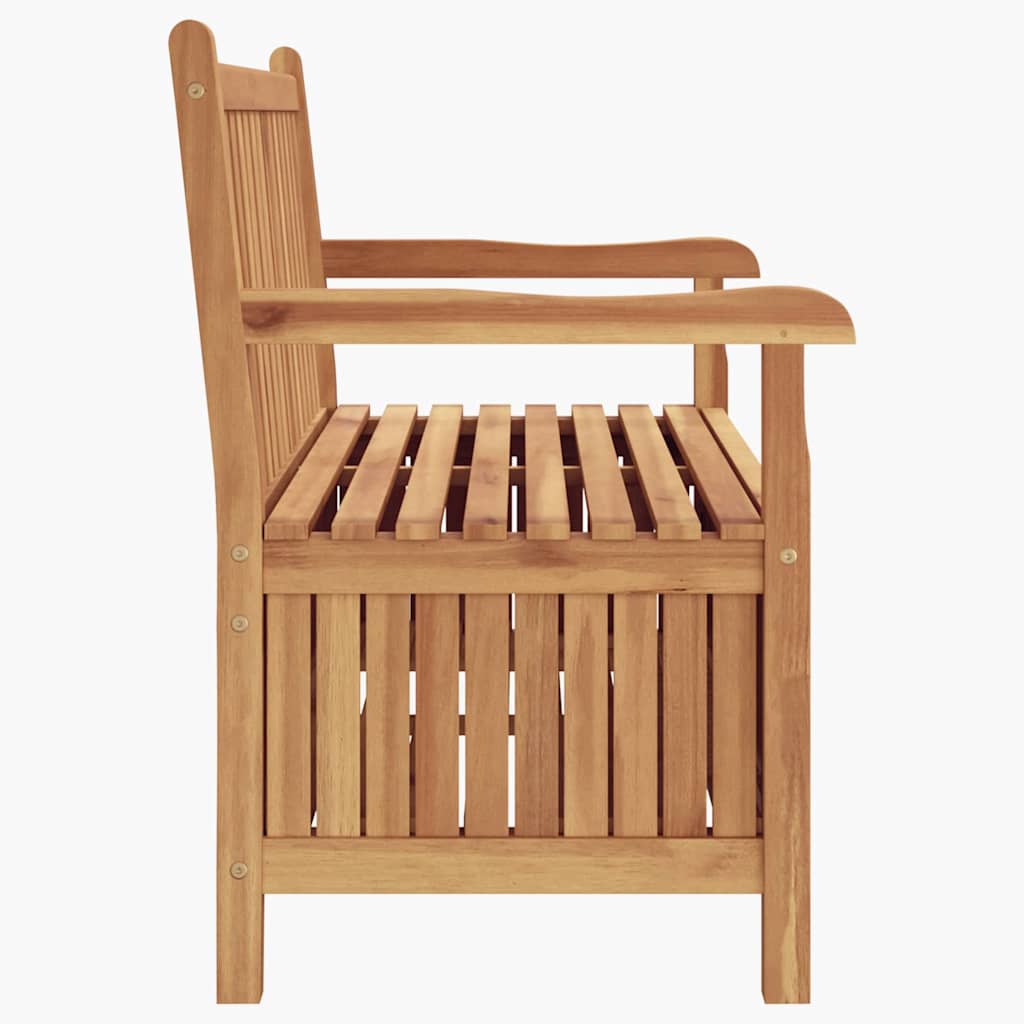 Garden Storage Bench Brown 114 x 60 x 90 cm Solid teak wood