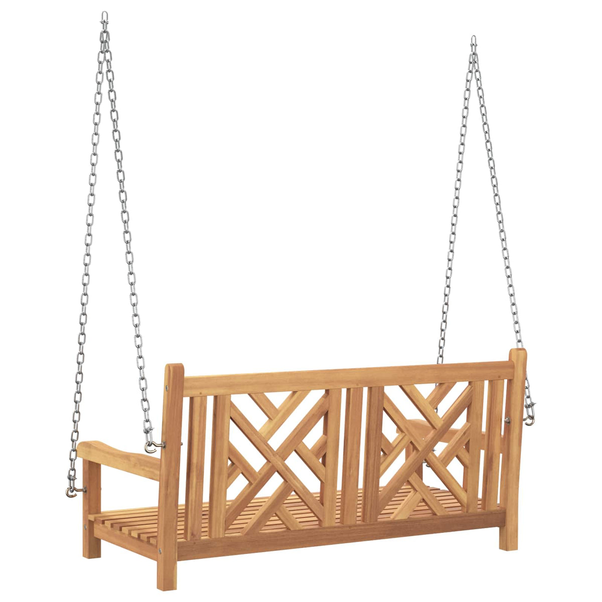 Garden Swing Bench 114 x 60 x 64 cm Solid Teak Wood