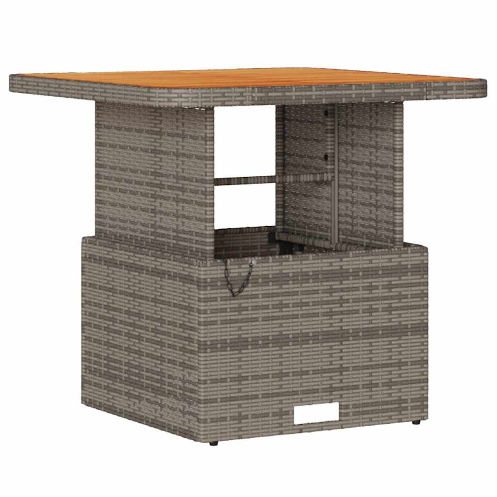 Garden Dining Set Grey Poly rattan