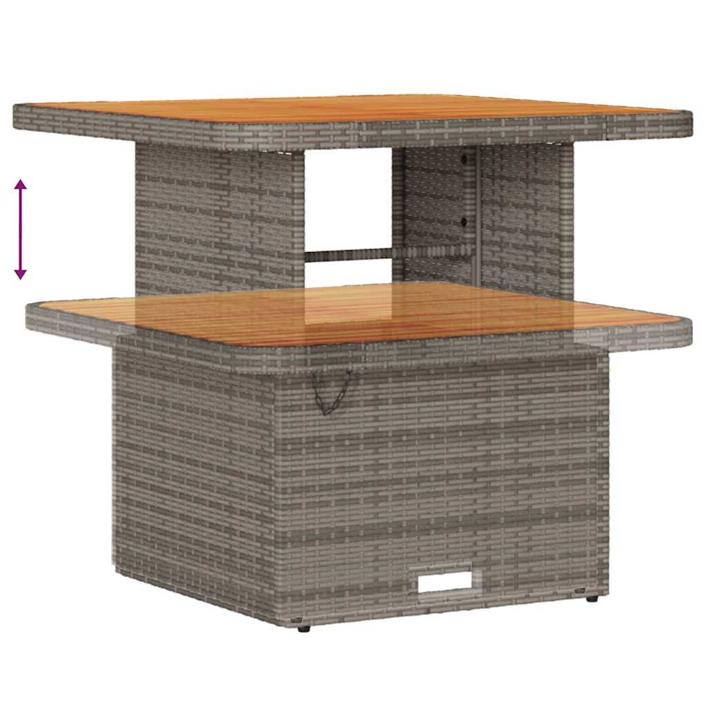 Garden Dining Set Grey Poly rattan