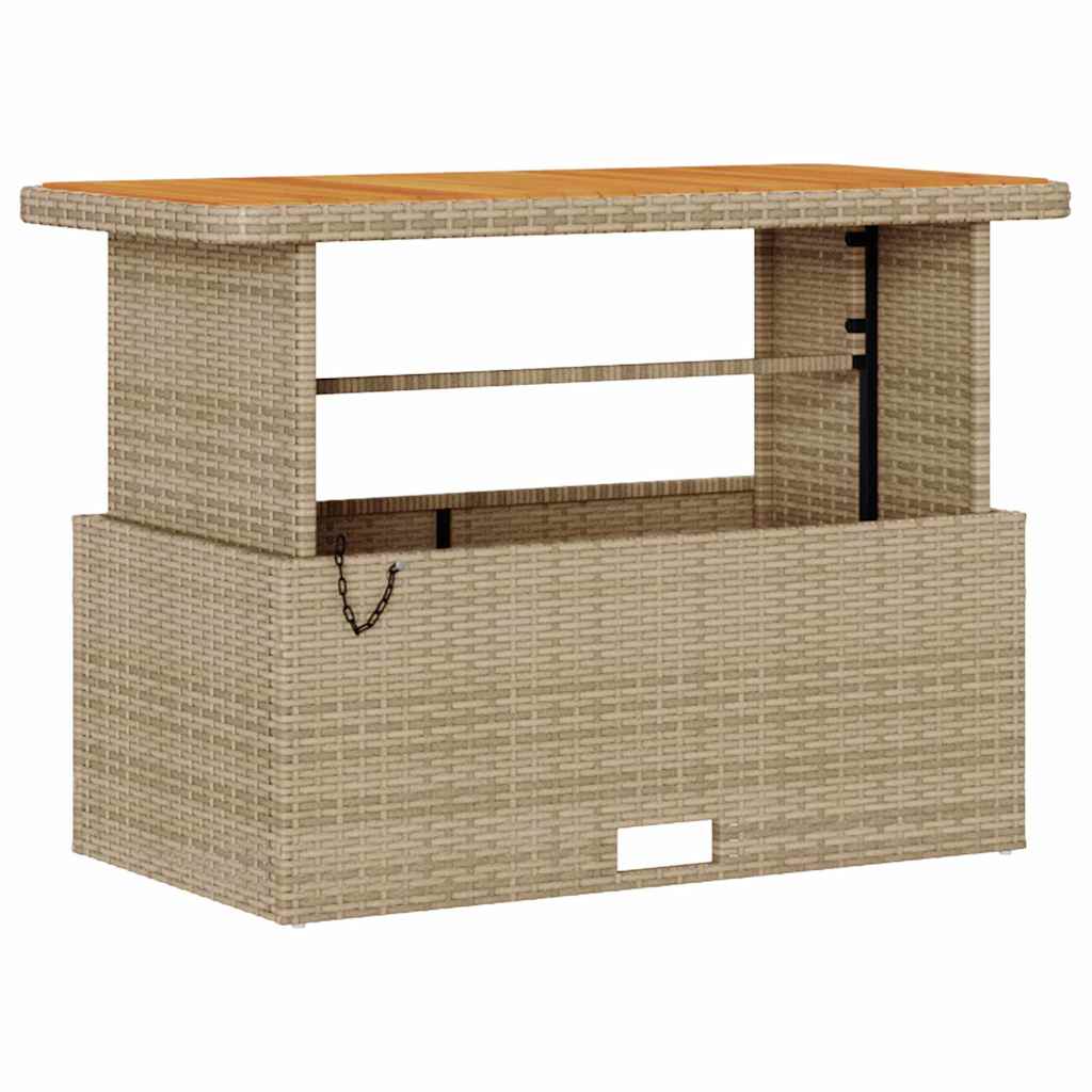 Garden Dining Set Beige Poly rattan