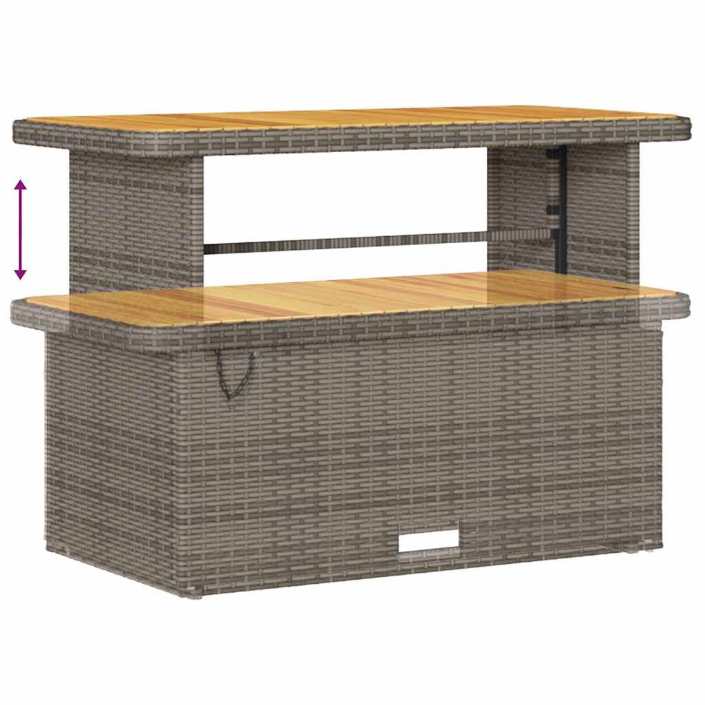 Garden Dining Set Grey Poly rattan