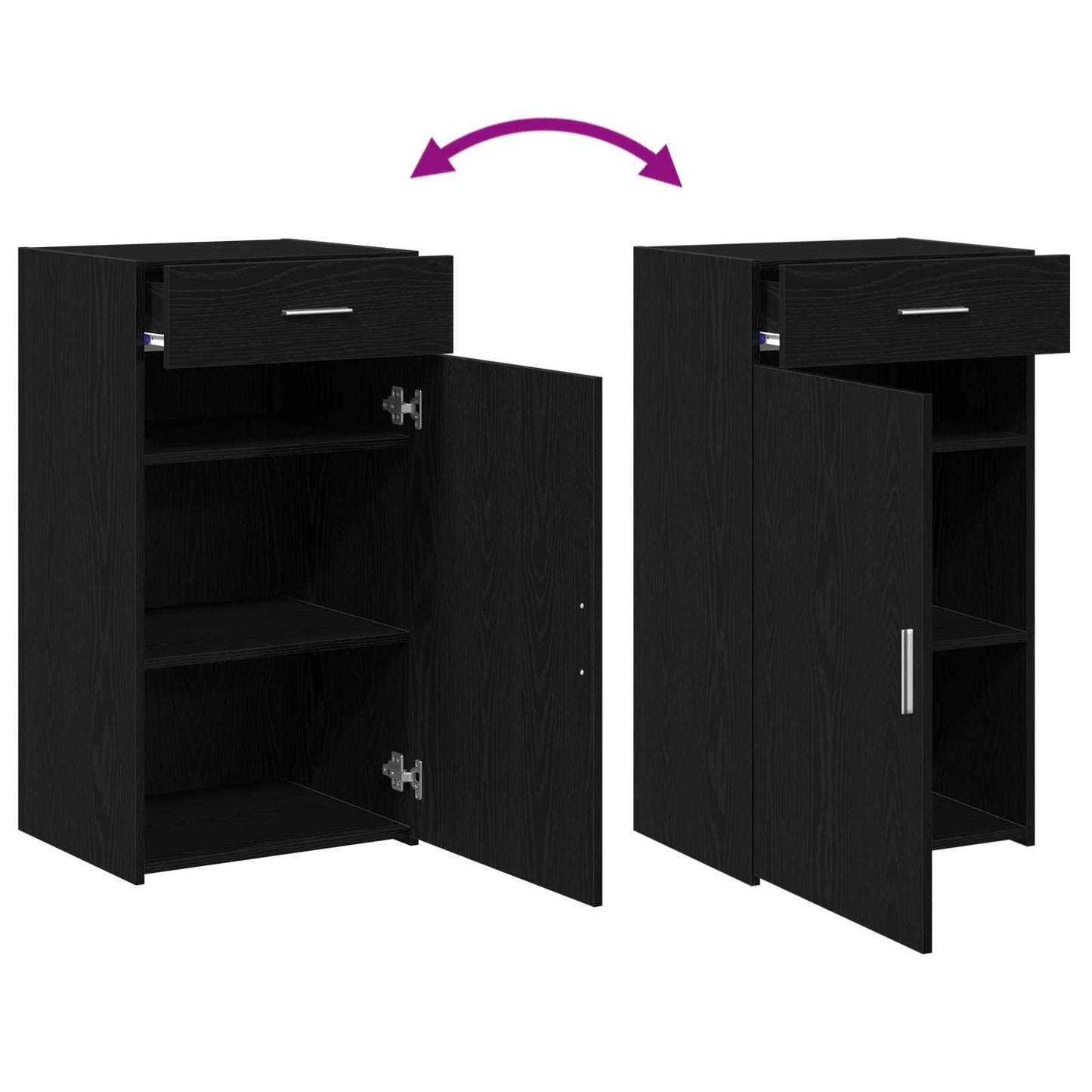 Sideboard Black Oak 50 x 42.5 x 93 cm
