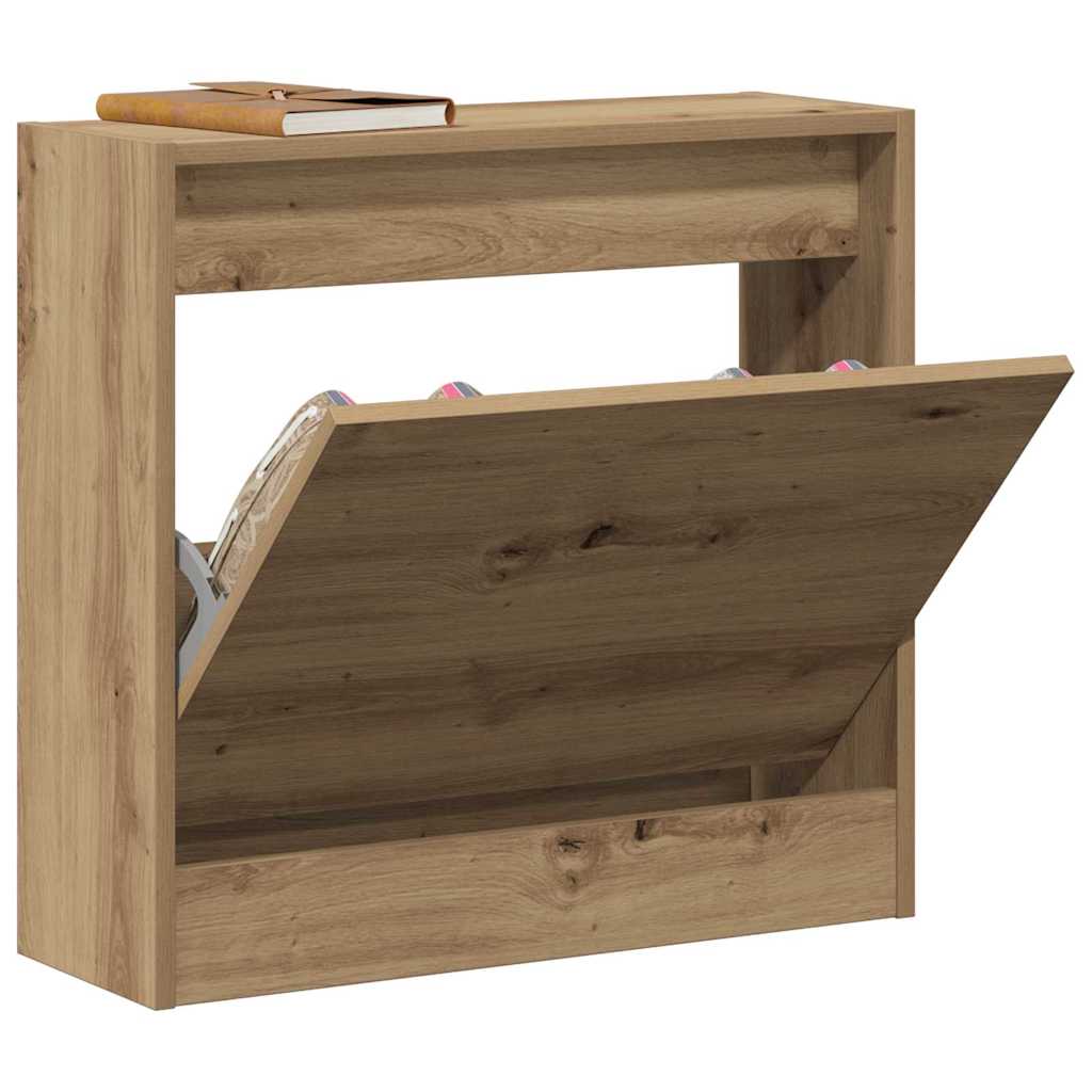Shoe Cabinet Artisan oak 60 x 21 x 57 cm Engineered wood