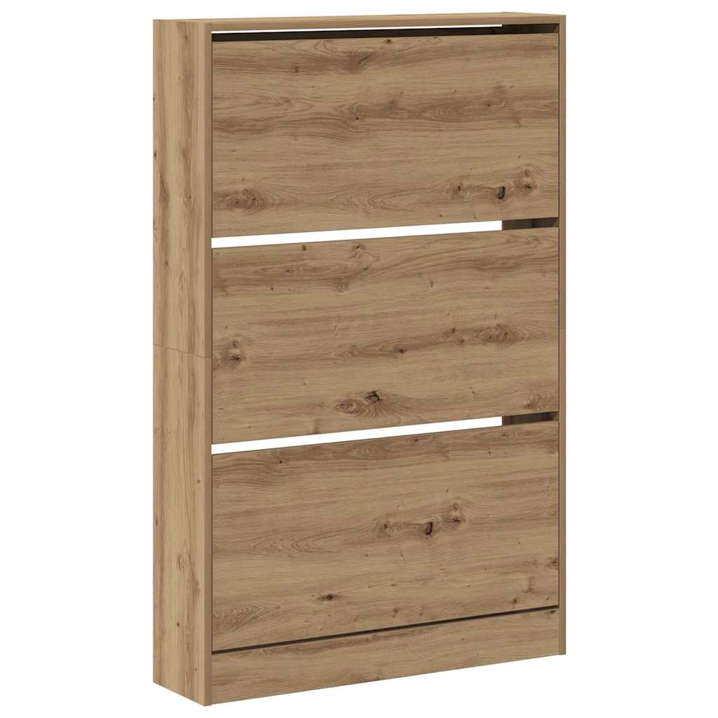 Shoe Cabinet Artisan oak 80 x 21 x 125.5 cm Engineered wood