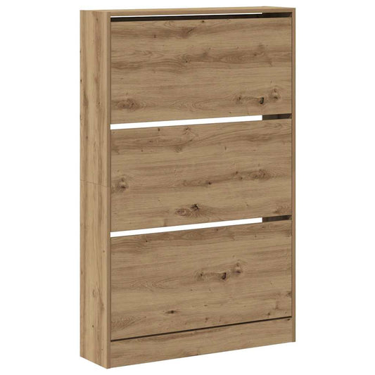 Shoe Cabinet 80 x 21 x 125.5 cm Engineered Wood Artisan Oak