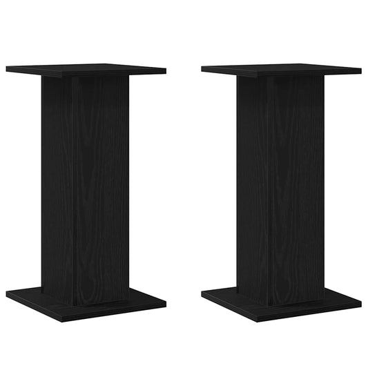 Plant Stand 2 pcs Black Oak 30 x 30 x 60 cm Engineered wood