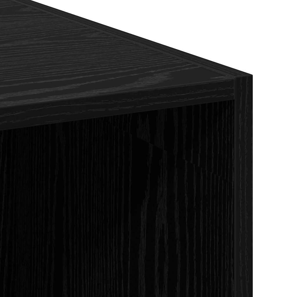 Bookcase with Drawer Black Oak 30 x 42.4 x 185.2 cm