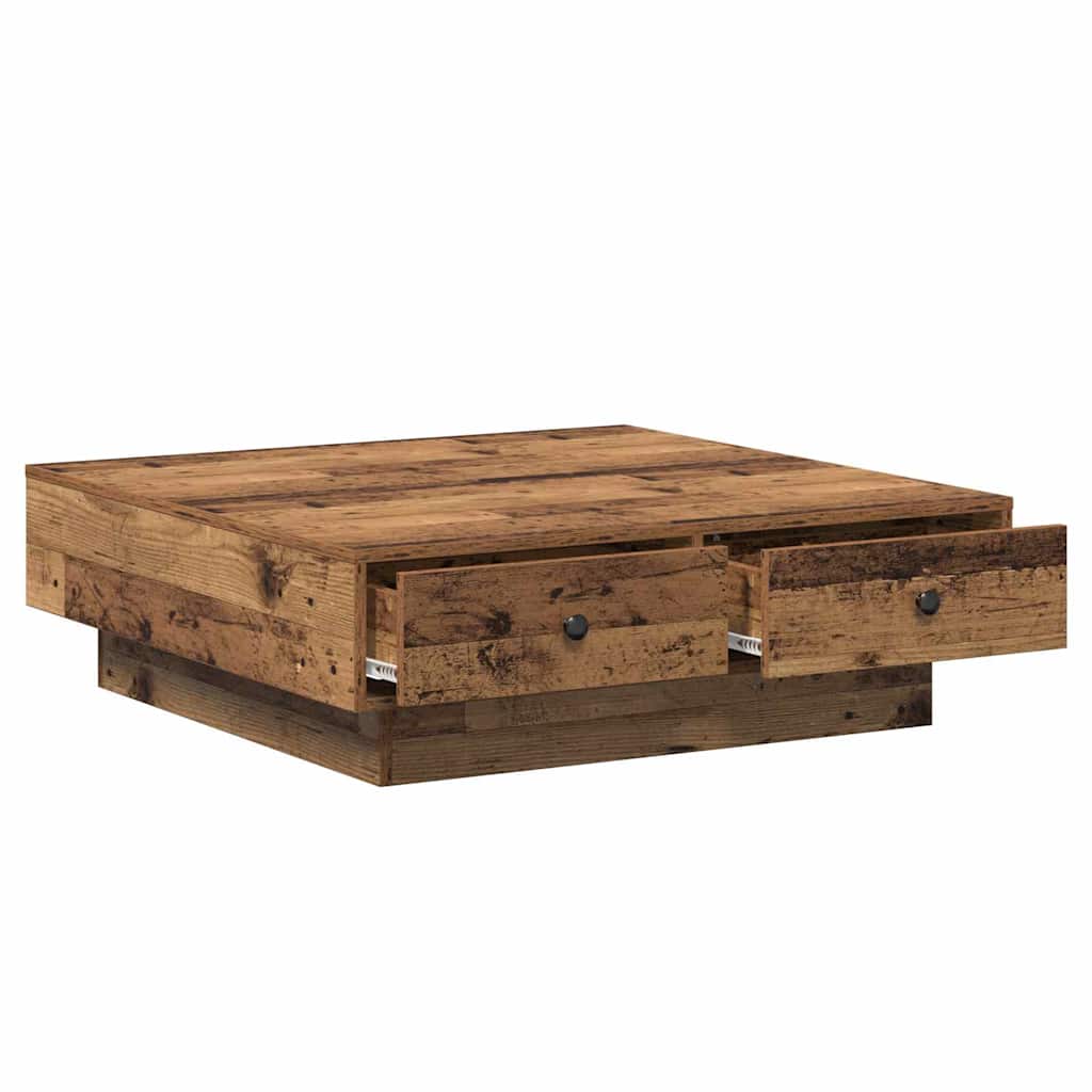 Coffee Table Old Wood 90 x 90 x 28 cm Engineered Wood
