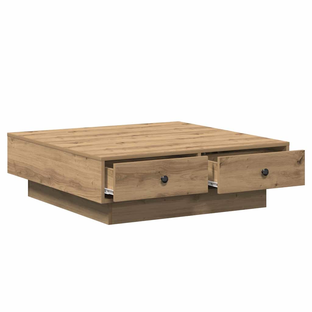 Coffee Table Artisan Oak 90 x 90 x 28 cm Engineered Wood