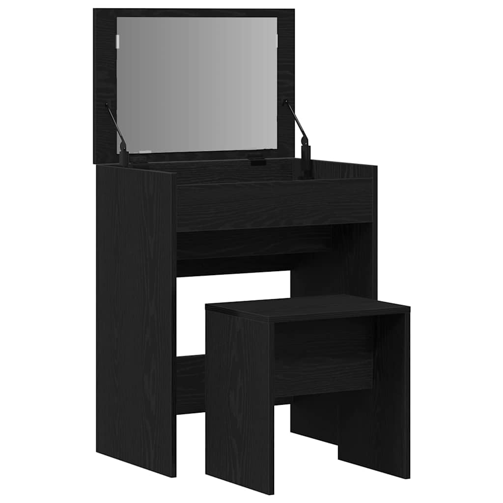 Dressing Table Black oak 60 x 40 x 75 cm Engineered wood