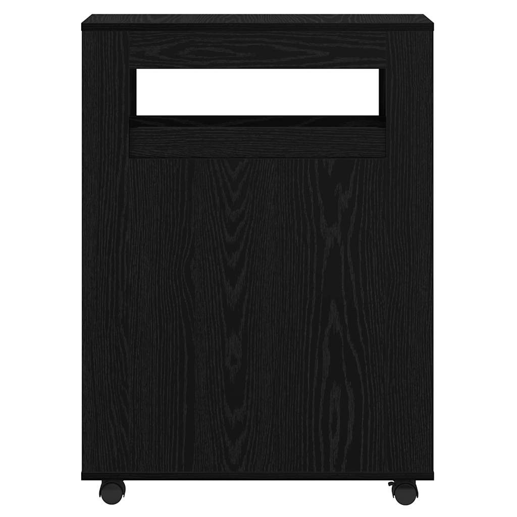Narrow Bathroom Cabinet Black oak 65 x 23 x 87 cm