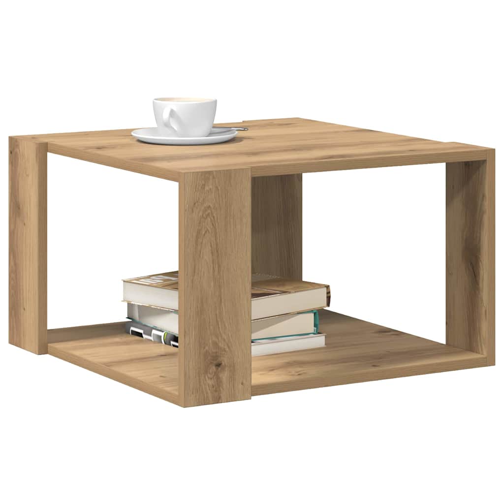Coffee Table Artisan oak 51.5 x 51.5 x 30 cm Engineered wood