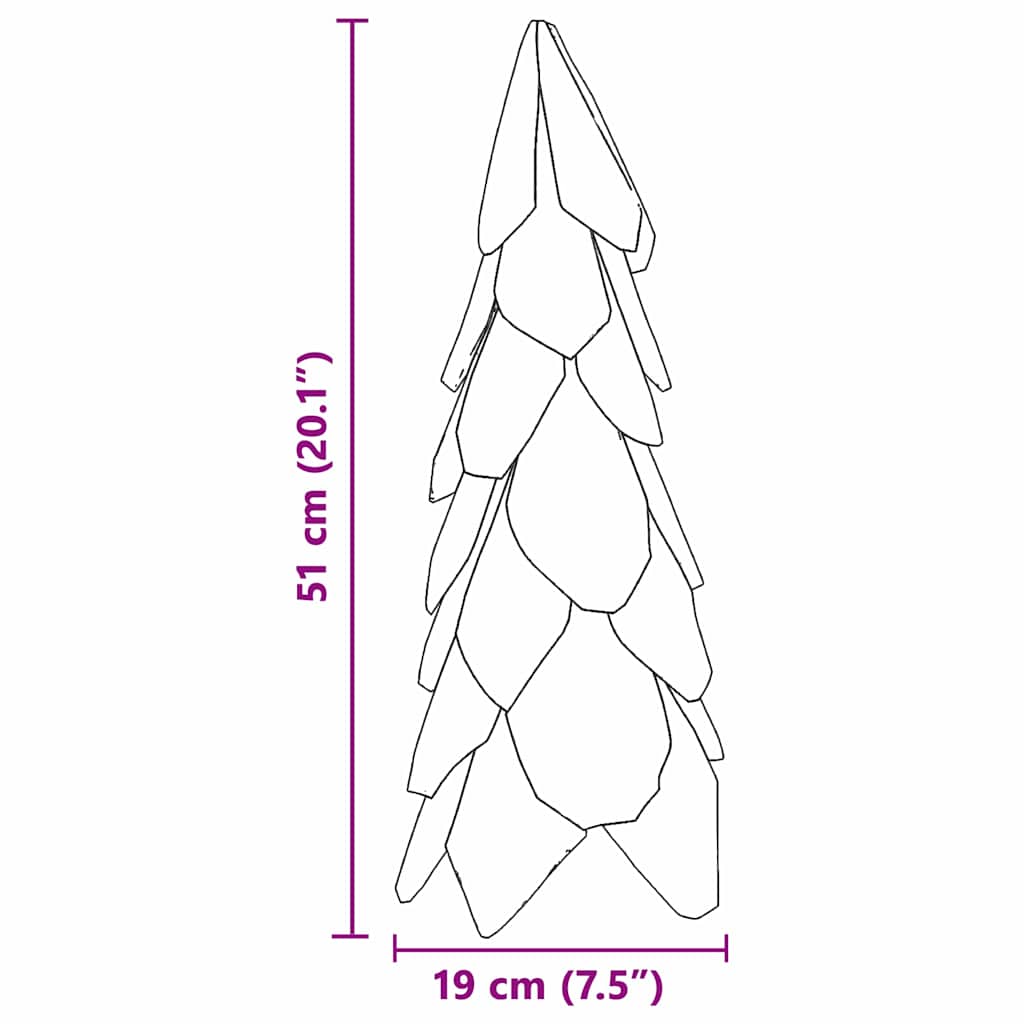 Christmas Tree with Stand Brown 51 cm Solid teak wood
