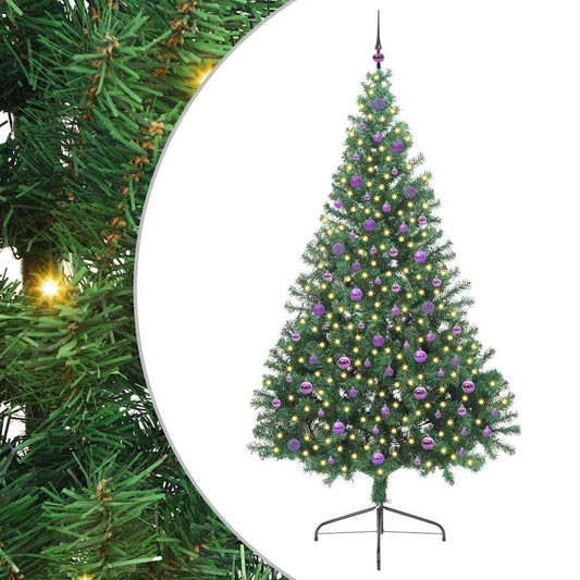 Artificial Pre-lit Christmas Tree Green 240 cm PVC