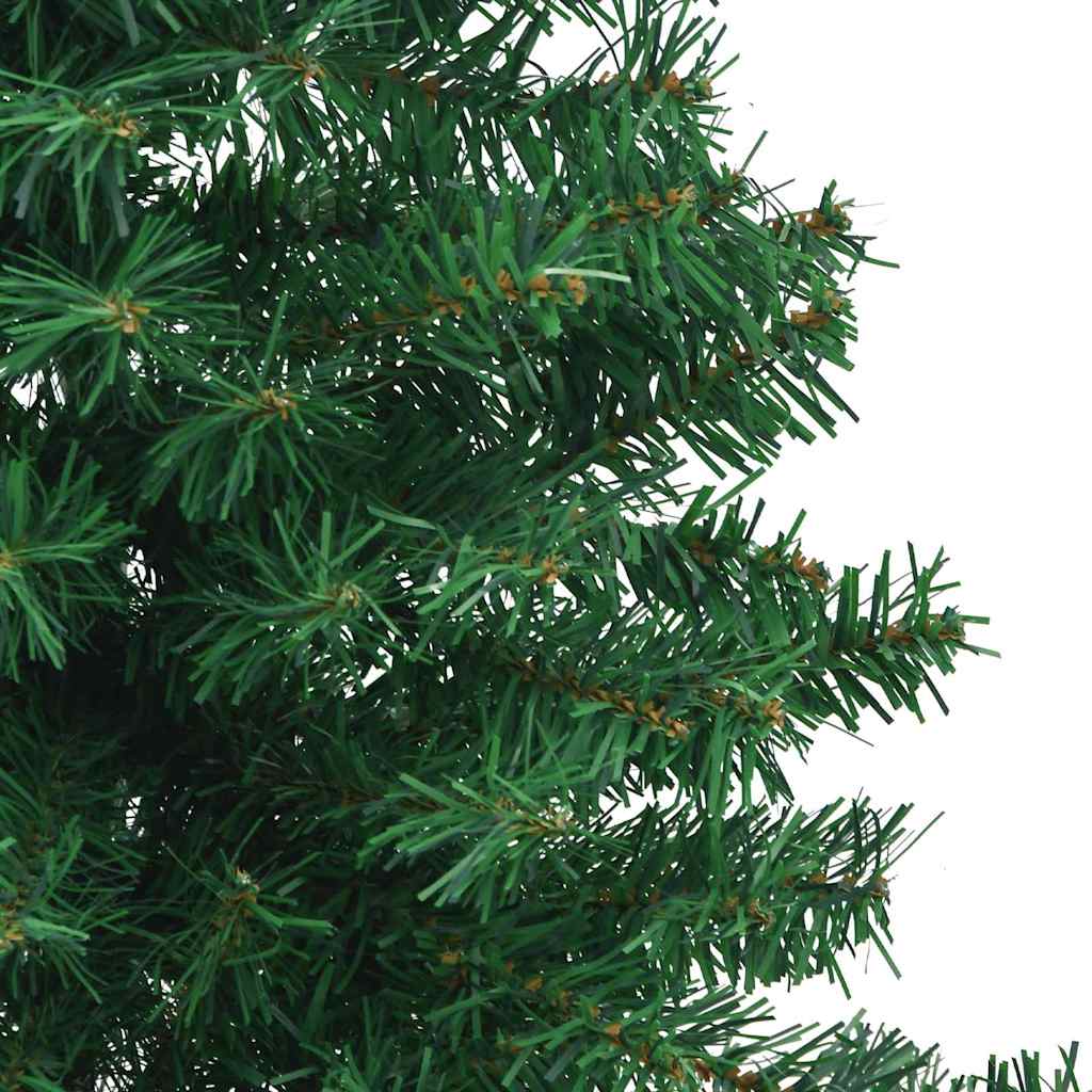 Corner Artificial Christmas Tree Green 180 cm PVC and Metal