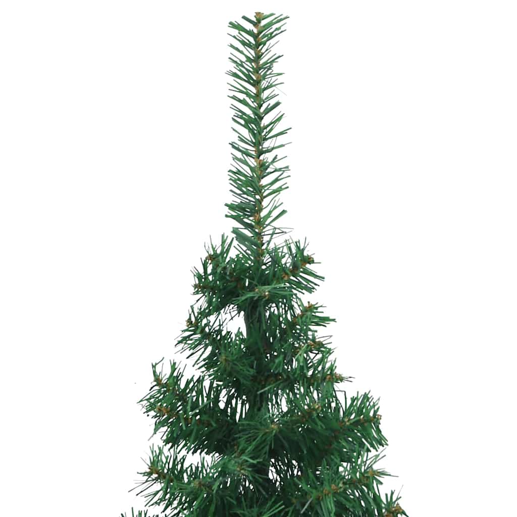 Corner Artificial Christmas Tree Green 240 cm PVC and Metal