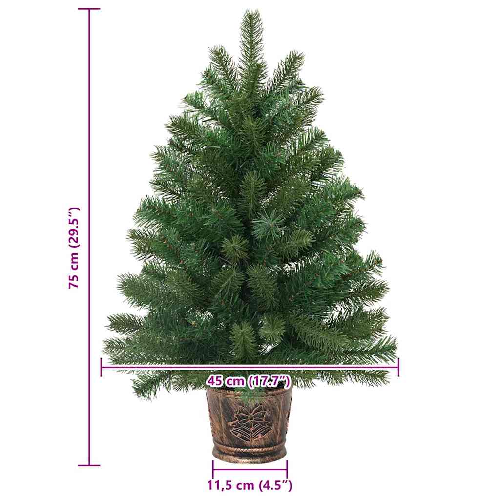 Artificial Christmas Tree with 150 LEDs Green 75 cm PE and PVC