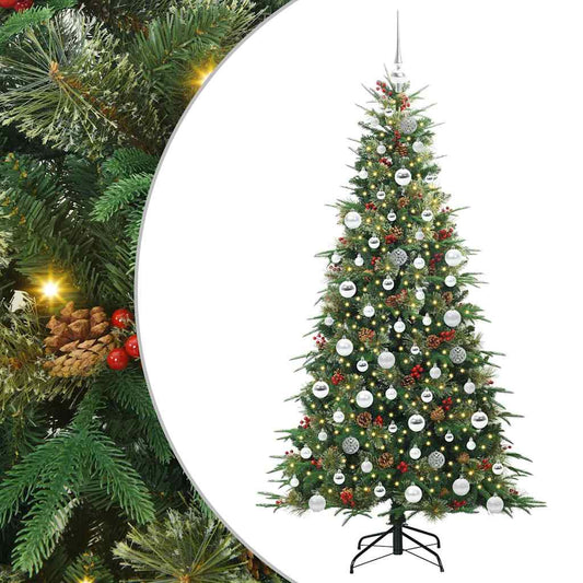 Artificial Hinged Christmas Tree Green 180 cm PE and PVC