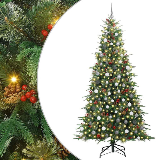 Artificial Hinged Christmas Tree Green 240 cm PE and PVC