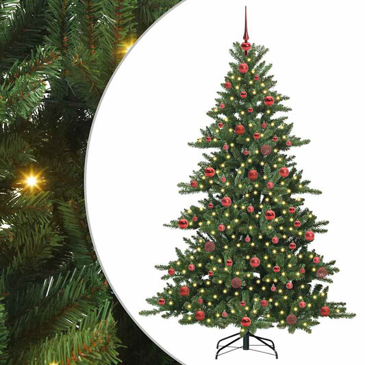 Artificial Hinged Christmas Tree Green 180 cm PVC and Steel