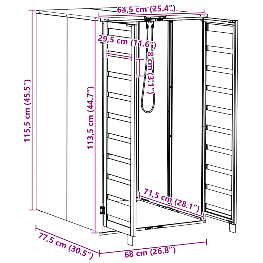 Wheelie Bin Storage with Gas Lift-up Lid for 240L Bin Steel