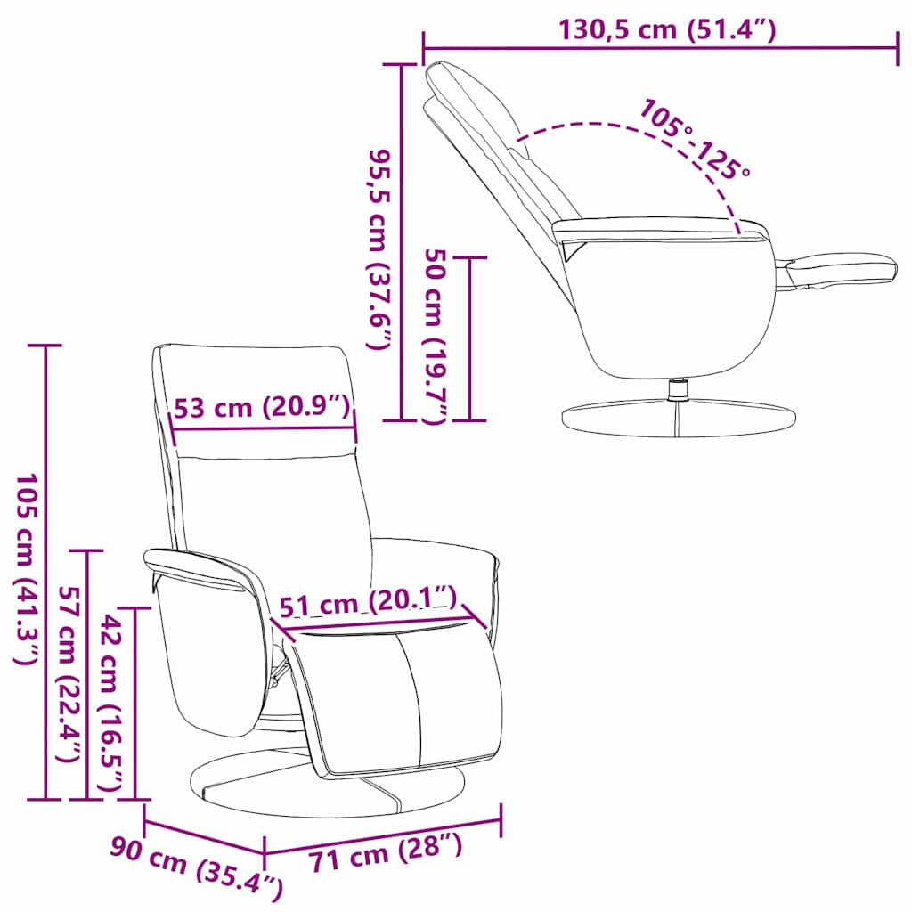 Massage Recliner Chair White Faux Leather