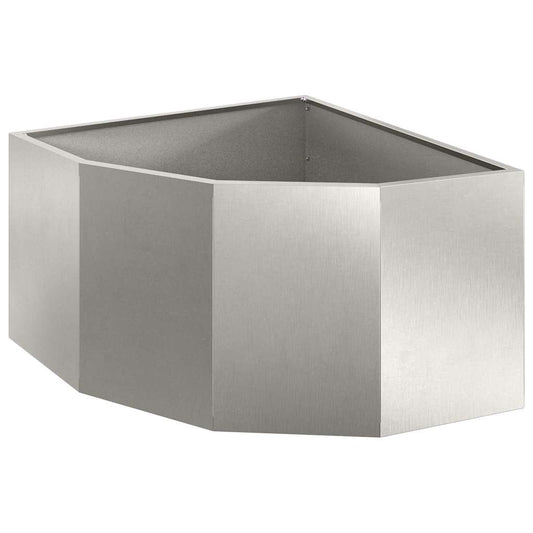 Corner Planter Silver 60 x 60 x 35 cm Stainless steel