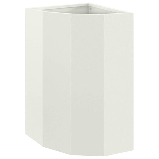 Corner Planter White 30 x 30 x 50 cm Steel
