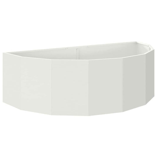 Planter White 120 x 60 x 35 cm Steel