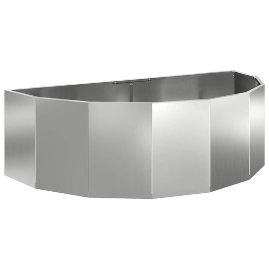 Planter Silver 120 x 60 x 35 cm Galvanised Steel