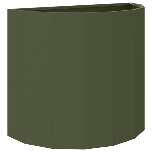 Planter Olive Green 60 x 30 x 50 cm Steel