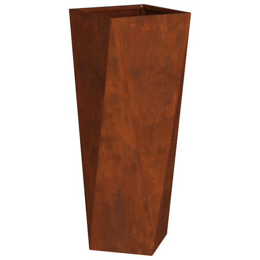 Planter Rusty 30 x 30 x 75 cm Weathering Steel