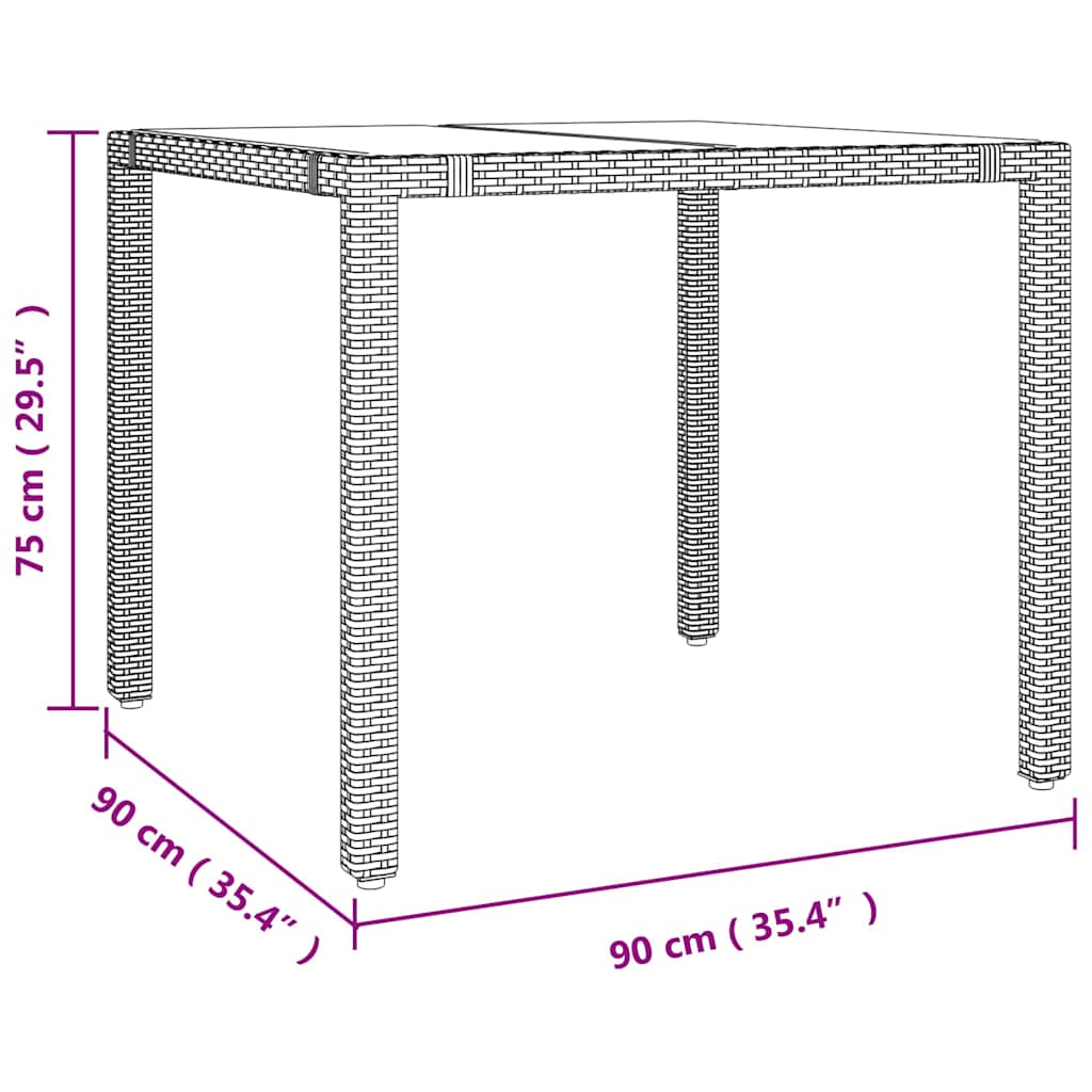 Garden Dining Set 5 pcs Beige Poly Rattan
