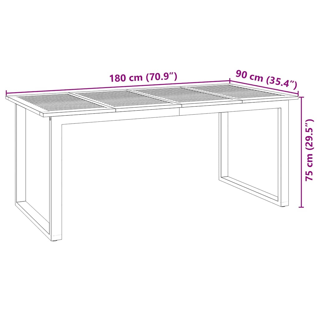 Garden Dining Set 7 pcs Grey Solid Acacia Wood