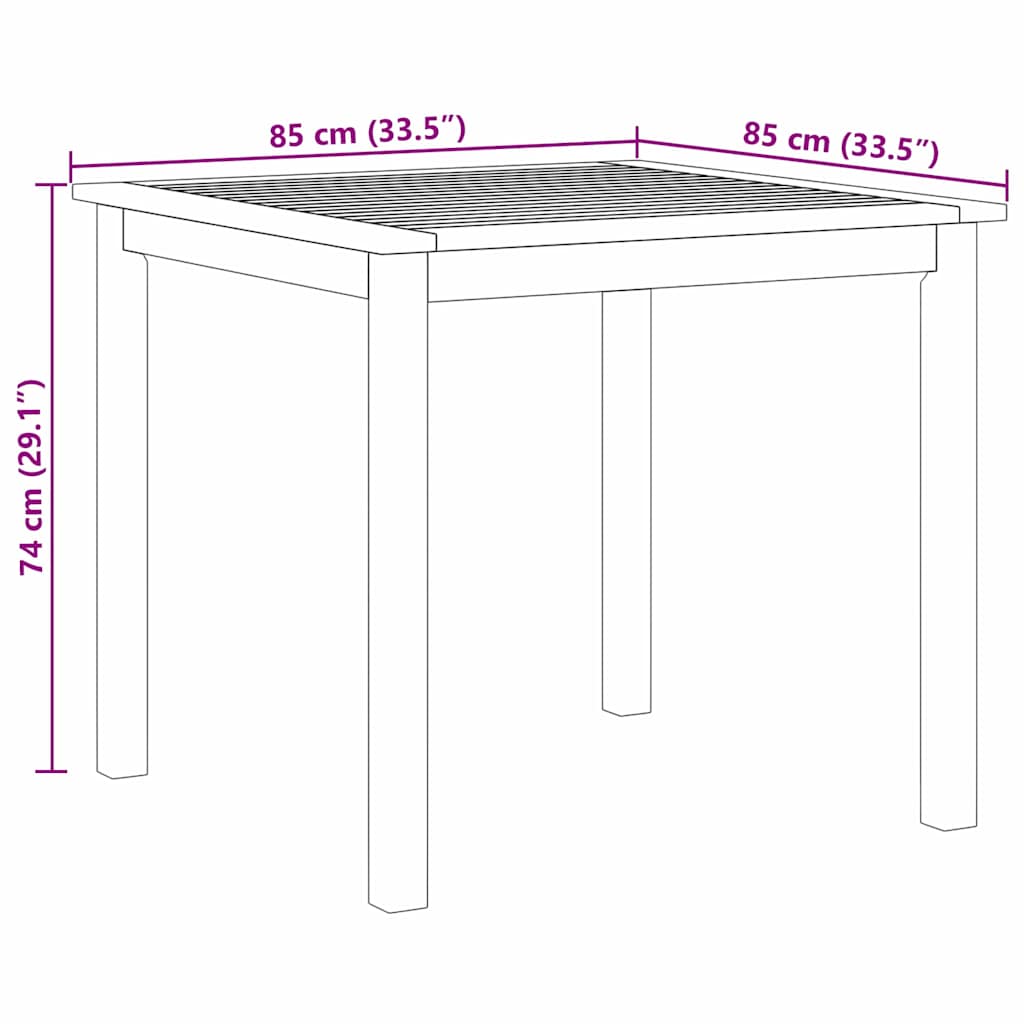 Garden Dining Set 5 pcs Grey Solid Acacia Wood