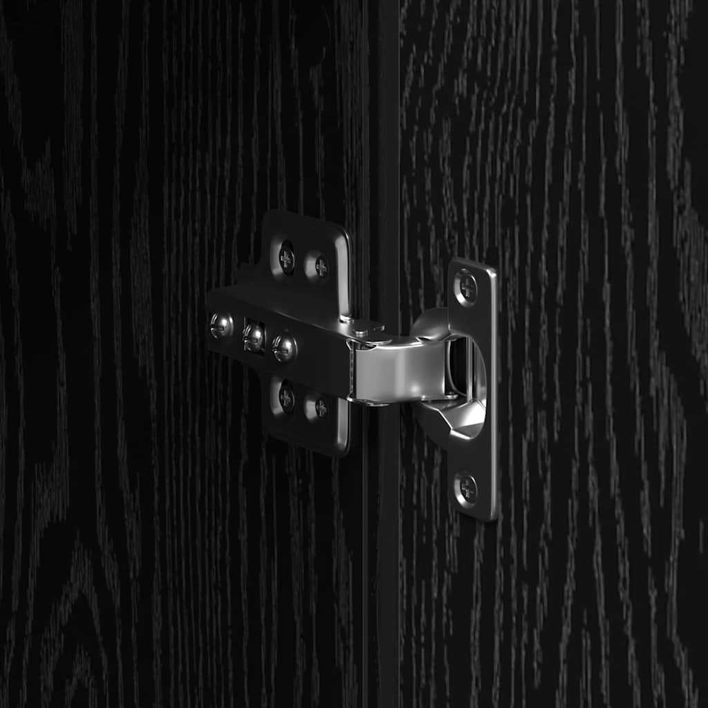 Highboard 60 x 35 x 180 cm Engineered Wood Black oak