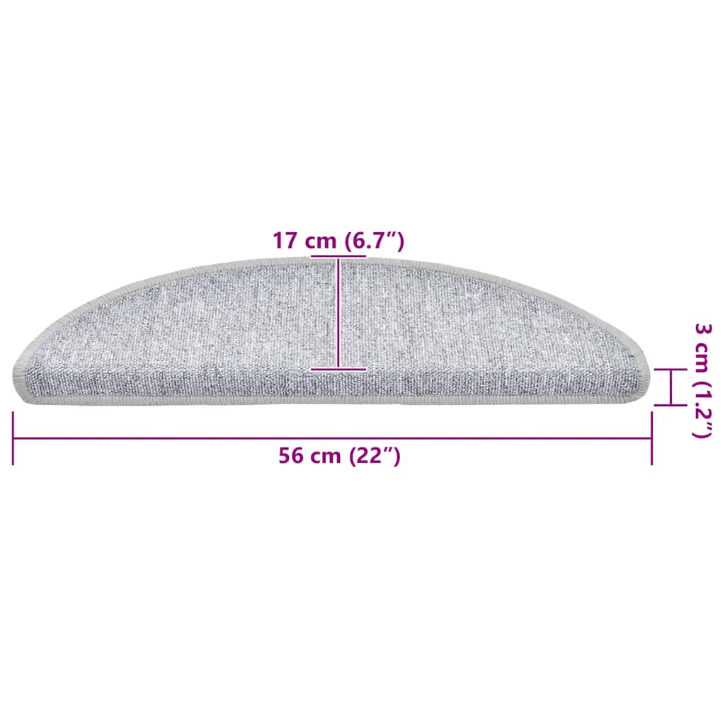 Self-adhesive Stair Mats 30 pcs 56 x 17 x 3 cm Non-Slip