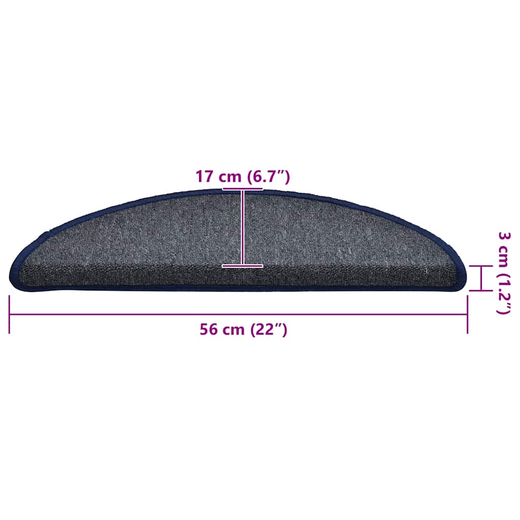 Self-adhesive Stair Mats 30 pcs 56 x 17 x 3 cm Non-Slip