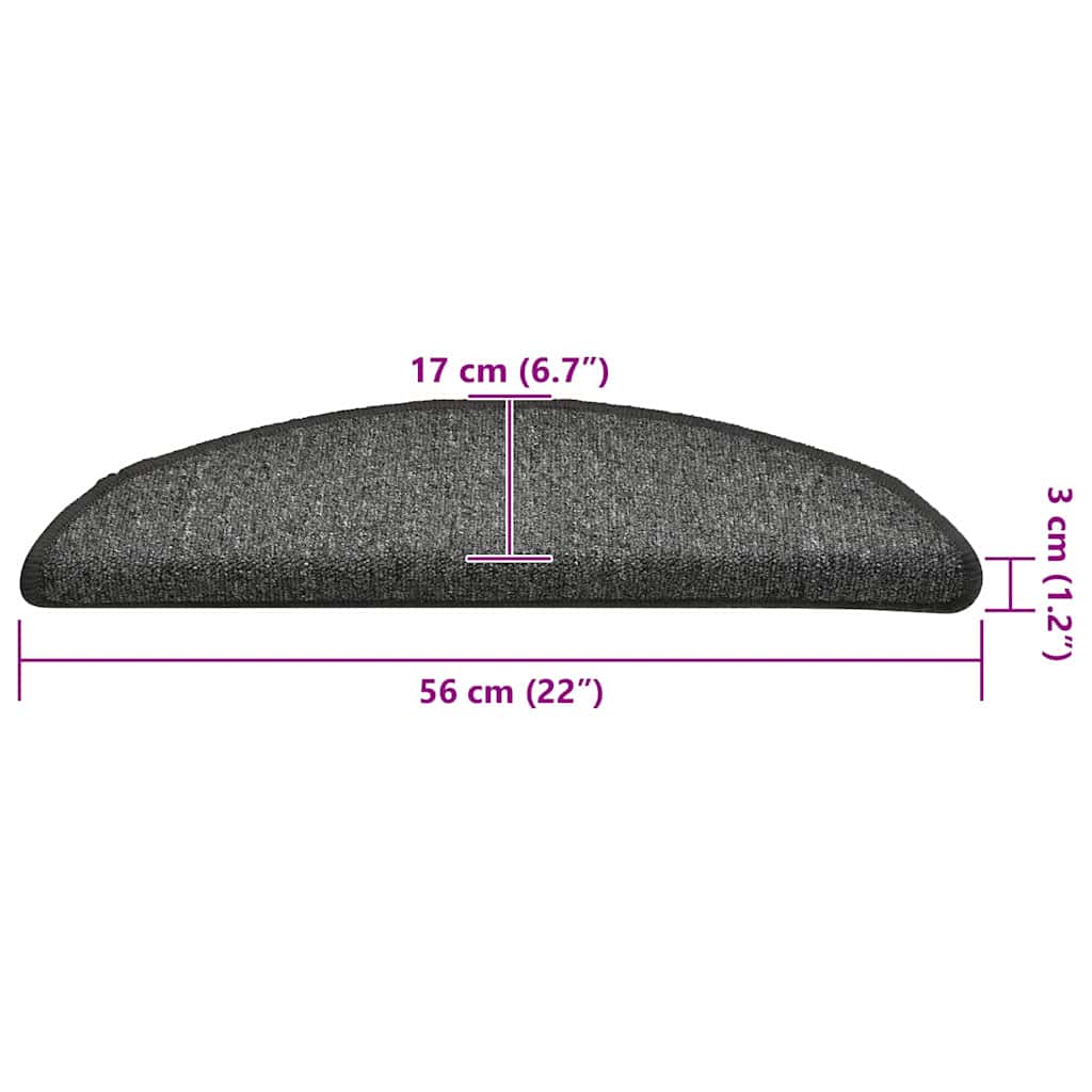 Self-adhesive Stair Mats 30 pcs 56 x 17 x 3 cm Non-Slip