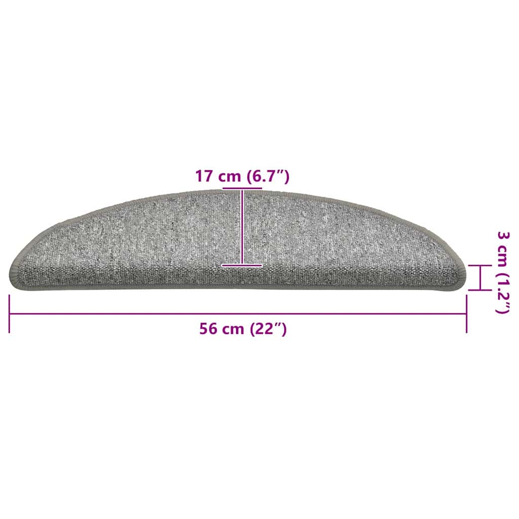 Self-adhesive Stair Mats 30 pcs 56 x 17 x 3 cm Non-Slip