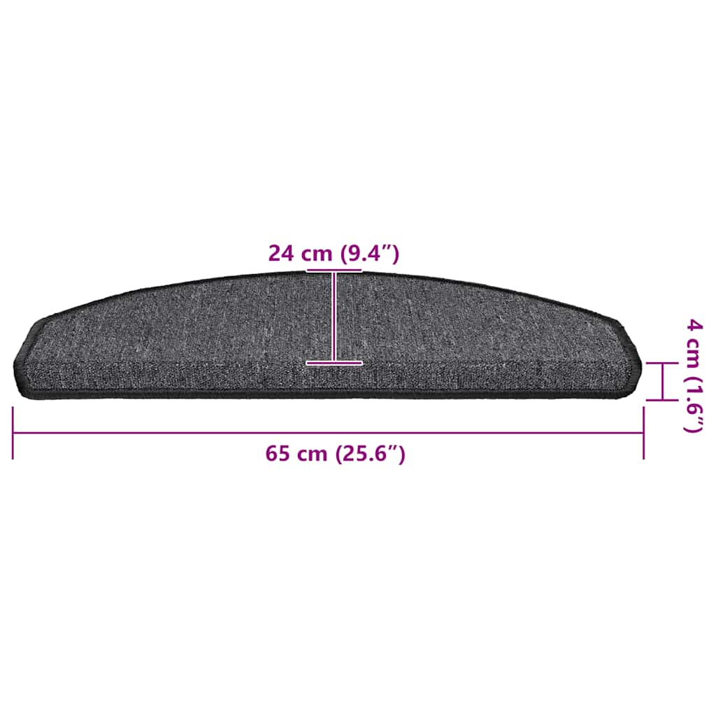 Self-adhesive Stair Mats 30 pcs Anthracite