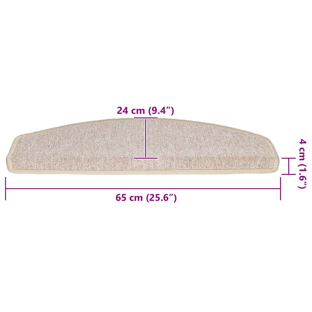 Self-adhesive Stair Mats 30 pcs 65 x 24 x 4 cm Non-Slip Taupe