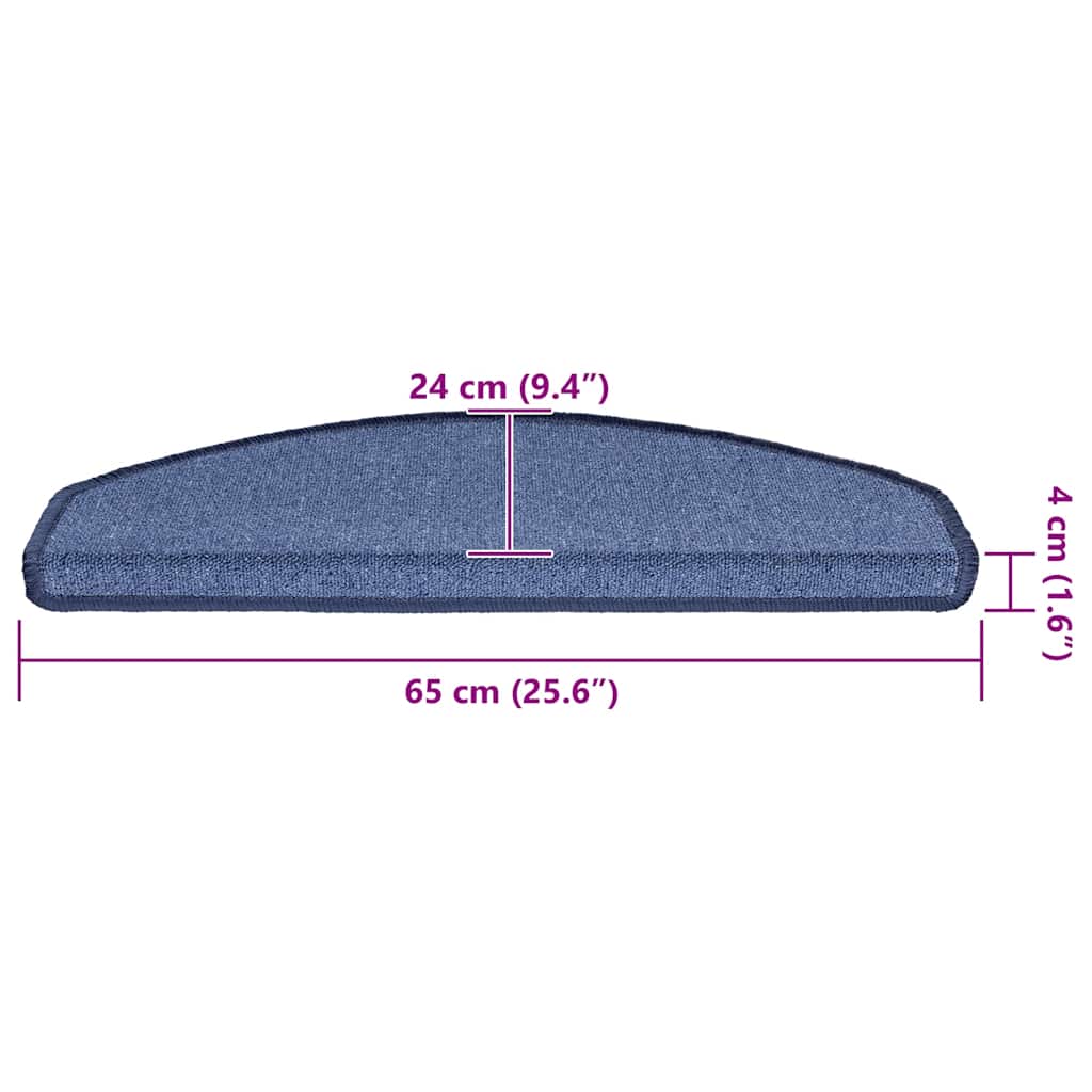 Self-adhesive Stair Mats 30 pcs 65 x 24 x 4 cm Non-Slip Blue