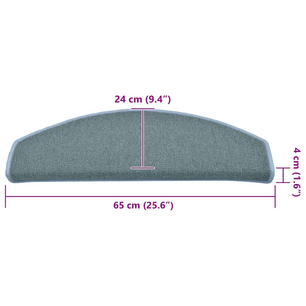 Self-adhesive Stair Mats 30 pcs 65 x 24 x 4 cm Sea Blue