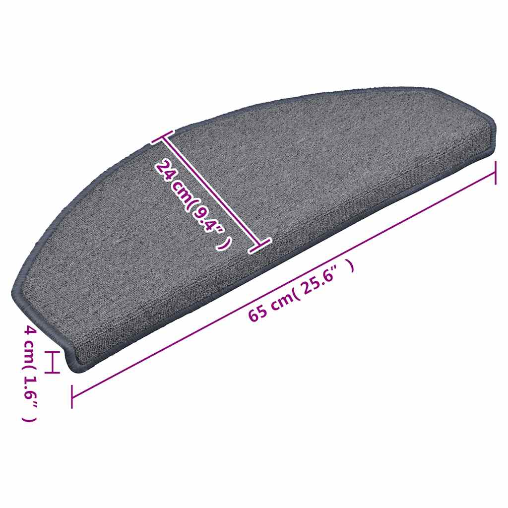 Self-adhesive Stair Mats 30 pcs 65 x 24 x 4 cm Non-Slip