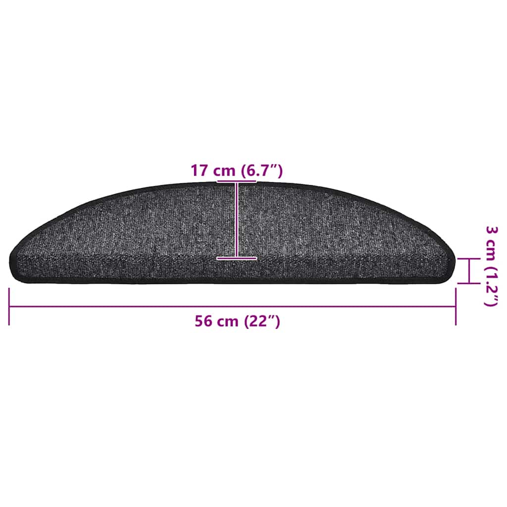 Self-adhesive Stair Mats 20 pcs 56 x 17 x 3 cm Non-Slip
